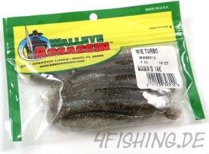 Bass Assassin Walleye Assassin (Turbo Sea Shad) in 4" MAMA´S 14K