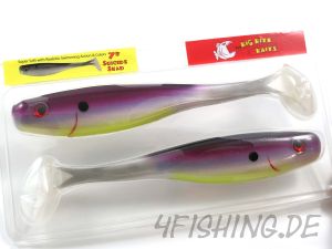 Big Bite Baits 7" SUICIDE SHAD in PURPLE DAWN