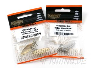 CAMO BLADE SPINS WILLOW BLÄTTER je 2 Stück in Silber oder Gold