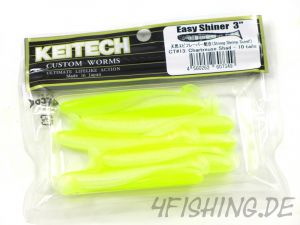 KEITECH Easy Shiner CHARTREUSE SHAD in 3" - aromatisierter Topgummi aus Japan