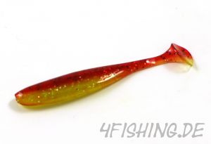 KEITECH Easy Shiner CHARTREUSE SILVER RED in 3" - aromatisierter Topgummi aus Japan