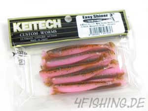 KEITECH Easy Shiner MOTOROIL / PINK in 3" - aromatisierter Topgummi aus Japan