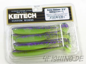 KEITECH Easy Shiner PURPLE CHARTREUSE (BA-EDITION) in 3,5" - Topgummi aus Japan