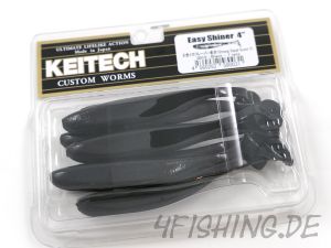 KEITECH Easy Shiner BLACK in 4" - aromatisierter Topgummi aus Japan