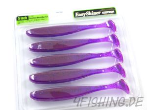 KEITECH Easy Shiner CHAMELEON / BLACK & BLUE FLK in 5" - aromatisierter Topgummi aus Japan