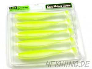 KEITECH Easy Shiner CHARTREUSE SHAD in 5" - aromatisierter Topgummi aus Japan