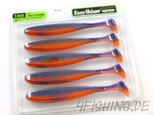 KEITECH Easy Shiner LEE LA ORANGE in 5" - aromatisierter Topgummi aus Japan