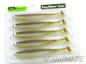 KEITECH Easy Shiner WATERMELON RED / GLOW in 5" - aromatisierter Topgummi aus Japan