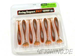 KEITECH FAT Swing Impact in 3.3" - Farbe MOTOROIL / ORANGE