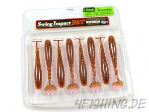 KEITECH FAT Swing Impact in 3.3" - Farbe MOTOROIL / PINK