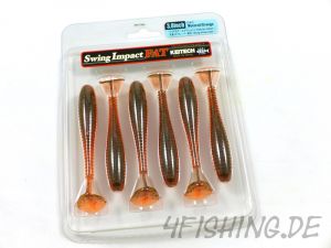 KEITECH FAT Swing Impact in 3.8" - Farbe MOTOROIL / ORANGE