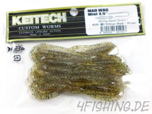 Keitech MAD WAG MINI 3,5" - der Wurmtwister #320 Silver Shad