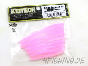 KEITECH Shad Impact BUBBLEGUM SHAD in 2"