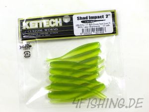 KEITECH Shad Impact LIME CHARTREUSE in 2"