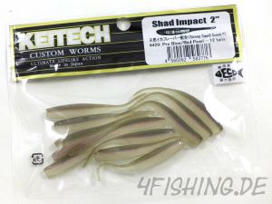 KEITECH Shad Impact PRO BLUE / RED PEARL in 2"