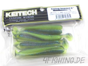 KEITECH Swing Impact in 3 Inch CHARTREUSE THUNDER