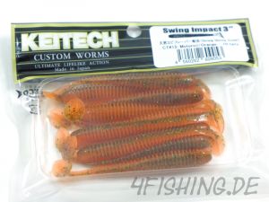 KEITECH Swing Impact in 3 Inch MOTOROIL / ORANGE