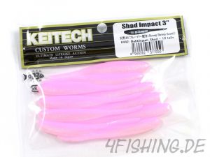 KEITECH Shad Impact BUBBLEGUM SHAD in 3"