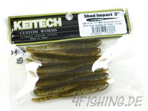 KEITECH Shad Impact GREEN PUMPKIN PP. SHAD in 3"