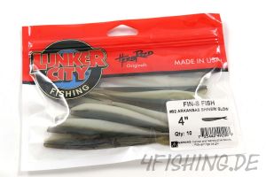 Lunker City Fin-S Fish in 4" ARKANSAS SHINER / GLOW BELLY