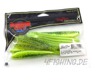 Lunker City Fin-S Fish in 4" CHARTREUSE PEPPER SHAD
