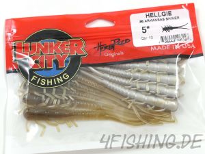 Lunker City - die Larve: HELLGIES in 5" in ARKANSAS SHINER