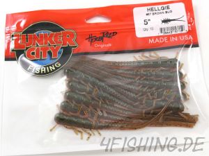 Lunker City - die Larve: HELLGIES in 5" in BROWN BUG