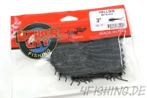 Lunker City - die Larve: HELLGIES in 3" in BLACK