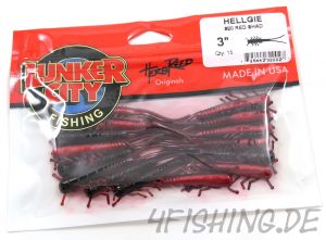 Lunker City - die Larve: HELLGIES in 3" in RED SHAD