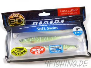 NEUHEIT: Der BASARA SOFT SWIM in 6" (ca. 15,5 cm) von Lucky John in versch. Farben