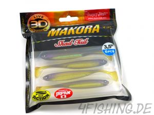 NEUHEIT: Der MAKORA 3D SHAD TAIL in 4" (ca. 10 cm) von Lucky John in versch. Farben