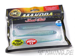 NEUHEIT: Der MAKORA 3D SHAD TAIL in 5" (ca. 12,7 cm) von Lucky John in versch. Farben