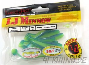 Der LJ-MINNOW in 2,2" (5,6 cm) von Lucky John in BLACK BLUE - Barschkiller!!!