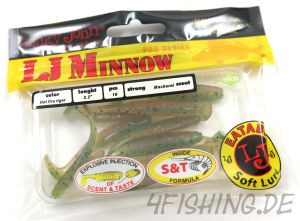Der LJ-MINNOW in 2,2" (5,6 cm) von Lucky John in HOT FIRE TIGER - Barschkiller!!!