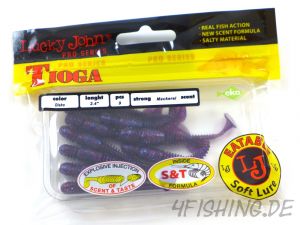 Lucky John Pro Series TIOGA in 2,4" (6,1 cm) in DISCO - der Barsch- & Forellenkiller!!!