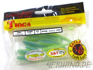 Lucky John Pro Series TIOGA in 2,4" (6,1 cm) in ICE CHARTREUSE - der Barsch- & Forellenkiller!!!