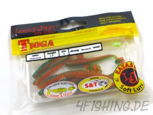 Lucky John Pro Series TIOGA in 2,4" (6,1 cm) in ROTTEN CAROT - der Barsch- & Forellenkiller!!!