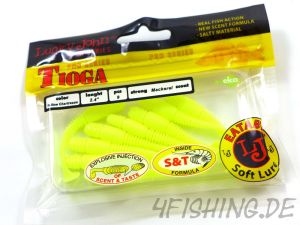 Lucky John Pro Series TIOGA in 2,4" (6,1 cm) in YELLOW CHARTREUSE - der Barsch- & Forellenkiller!!!