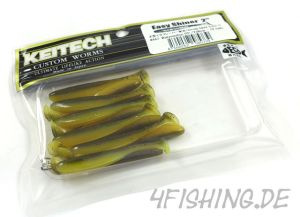 KEITECH Easy Shiner WATERMELON PP. / YELLOW in 2" - aromatisierter Topgummi aus Japan