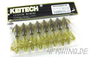 Der Crazy Flapper von KEITECH in 2,8" Farbe GREEN PUMPKIN / CHARTREUSE