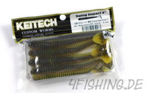 KEITECH Swing Impact in 4 Inch WATERMELON PP. / YELLOW