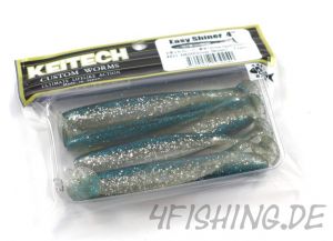 KEITECH Easy Shiner HASU (SILVER SHINER) in 4" - aromatisierter Topgummi aus Japan