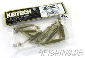 KEITECH Easy Shiner SILVER FLASH MINNOW in 2" - aromatisierter Topgummi aus Japan