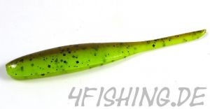 KEITECH Shad Impact GREEN PUMPKIN / CHARTREUSE in 3"