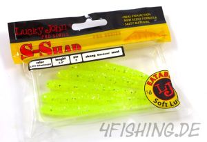 Lucky John Pro Series "S-Shad" 3,8" (9,6 cm) in LIME CHARTREUSE