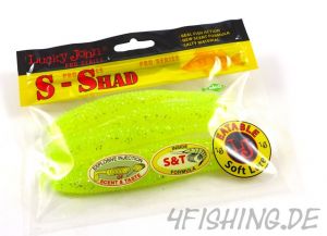 Lucky John Pro Series "S-Shad" 5,2" (13,2 cm) in LIME CHARTREUSE