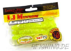 Der LJ-MINNOW in 3,3" (8,4 cm) von Lucky John in LIME CHARTREUSE - Raubfischkiller!!!