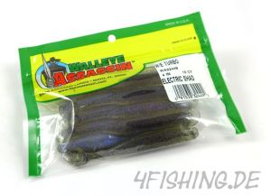 Bass Assassin Walleye Assassin (Turbo Sea Shad) in 4" ELECTRIC SHAD