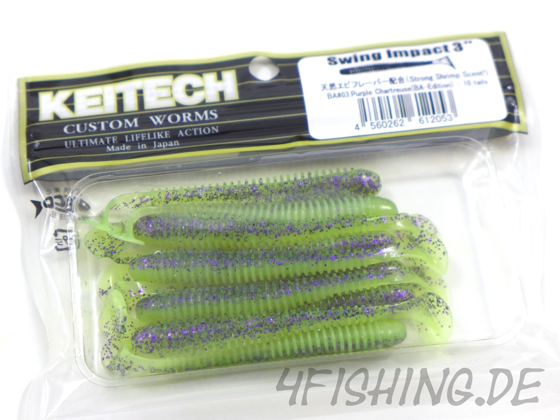 BA Edition Keitech Fat Swing Impact 5.8 Purple Chartreuse