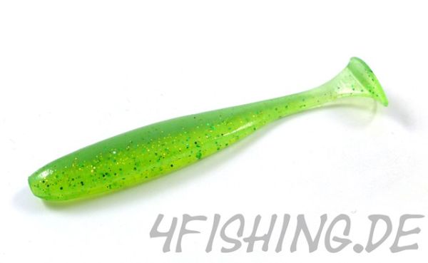 KEITECH Easy Shiner LIME / CHARTREUSE in 3" - aromatisierter Topgummi aus Japan